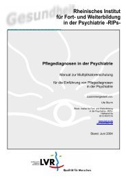 Rheinisches Institut für Fort- und Weiterbildung in der Psychiatrie ...