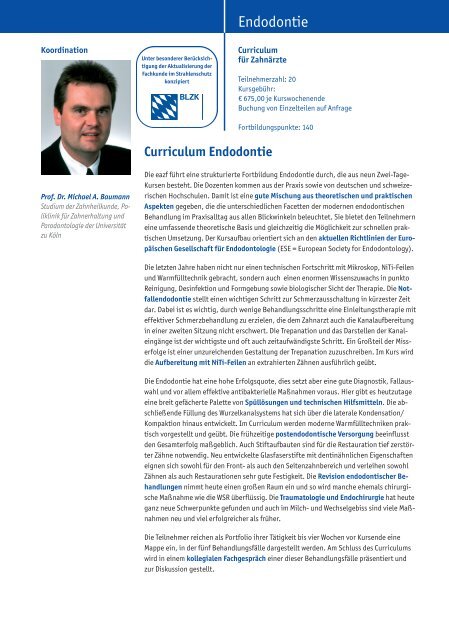 Endodontie Curriculum - eazf