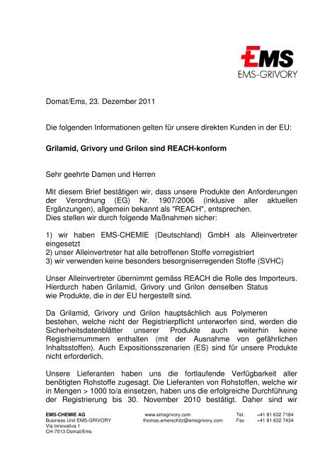 EMS-GRIVORY REACH Info D 11-12-23 - Ems-Chemie (Deutschland)