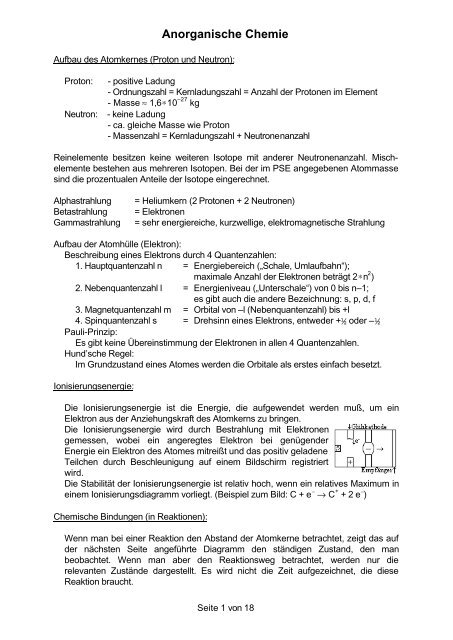 Anorganische Chemie - muskeltier-one.de