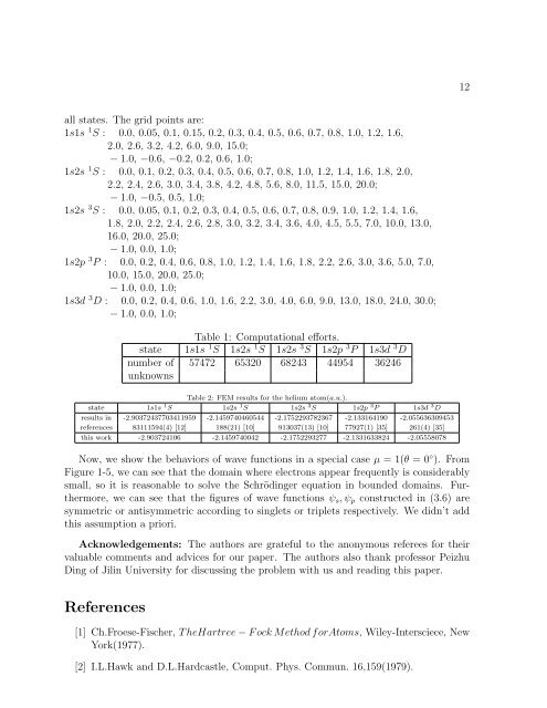 Finite element calculations for the helium atom∗ 1 Introduction