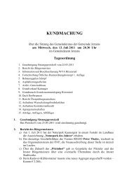 KUNDMACHUNG - Gemeinde Jerzens