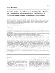 Persistent Genital Arousal Disorder: A Case Report in a ... - Psas