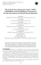 The Female Sexual Function Index (FSFI): A Multidimensional Self ...