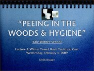 Peeing in the Woods - Yale Mountaineering Club