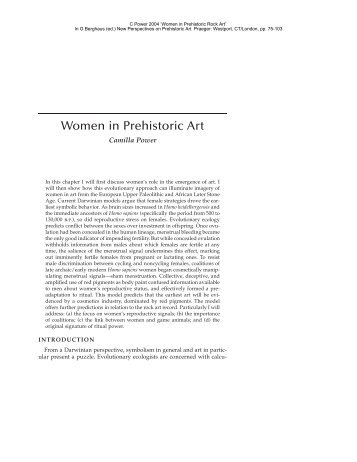 Women in Prehistoric Art - Radical Anthropology Group