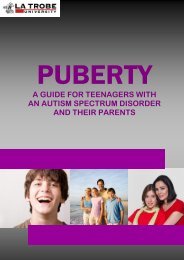 A guide for teenagers with an Autism - La Trobe University