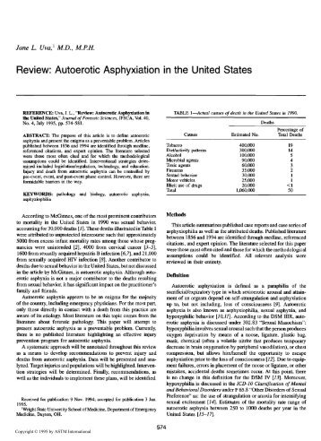 Review: Autoerotic Asphyxiation in the United States - Library