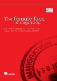 The female face of migration - Caritas Internationalis