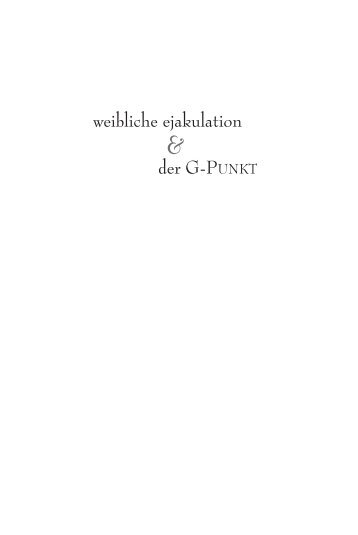 weibliche ejakulation der G-PUNKT - Hans Nietsch Verlag
