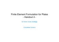 Finite Element Formulation for Plates - Handout 4 -