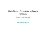 Finite Element Formulation for Beams - Handout 2 -