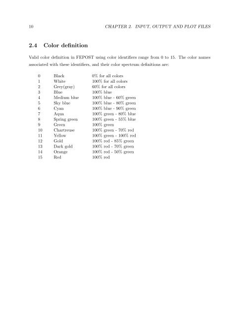 A Finite Element Program (FECGS): Post-Processor FEPOST - GKSS