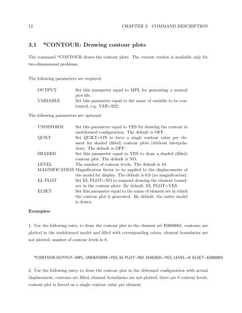 A Finite Element Program (FECGS): Post-Processor FEPOST - GKSS