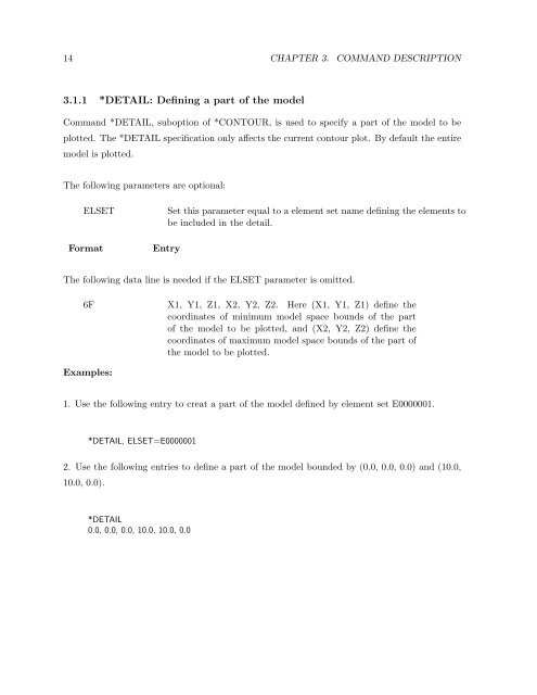 A Finite Element Program (FECGS): Post-Processor FEPOST - GKSS