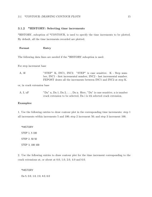 A Finite Element Program (FECGS): Post-Processor FEPOST - GKSS