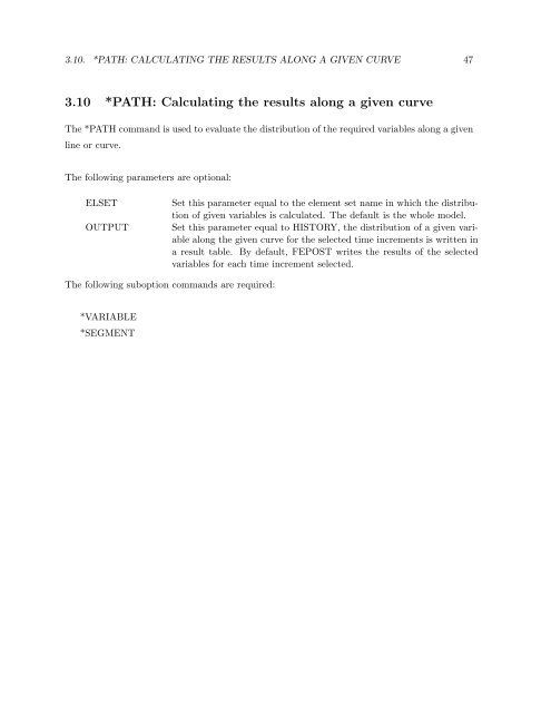 A Finite Element Program (FECGS): Post-Processor FEPOST - GKSS