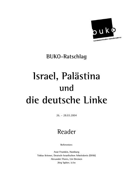Israel, Palästina und die deutsche Linke - Buko