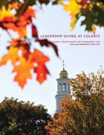 LEADERSHIP GIVING AT COLGATE - Alumni