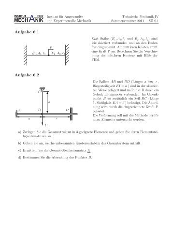 Blatt 6 - Institut für Angewandte und Experimentelle Mechanik