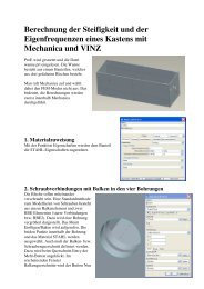 Berechnung der Steifigkeit und der Eigenfrequenzen eines Kastens ...