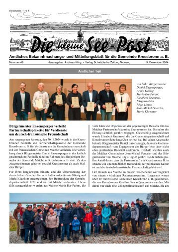 16.01.2025 Die kleine See-Post