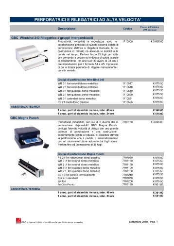 catalogo/listino - UtilGraph