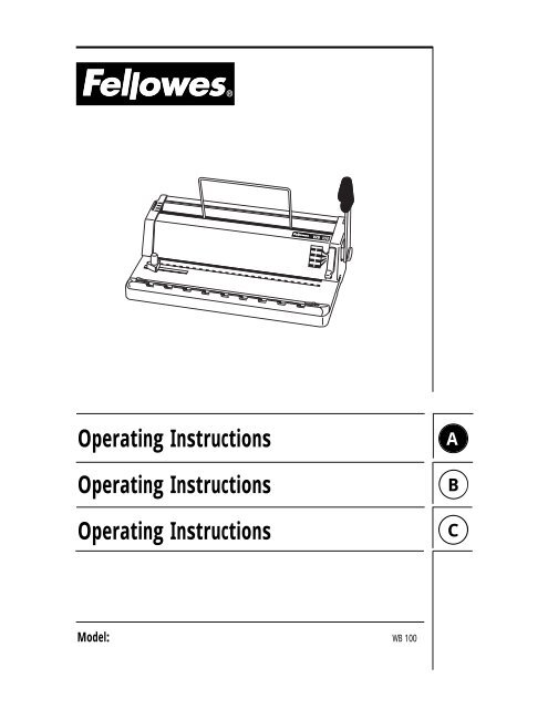 WB 100 for PDF - Fellowes