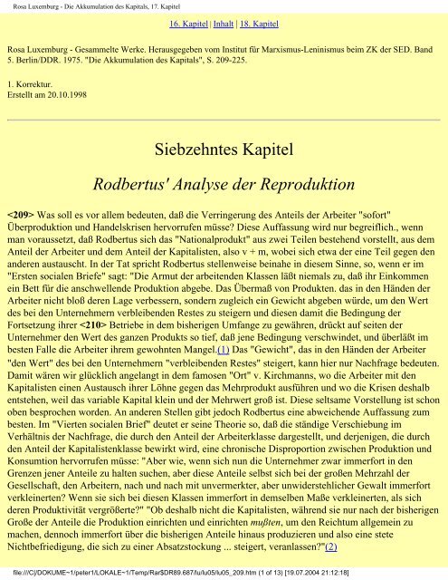 Rosa Luxemburg Die Akkumulation des Kapitals Ein ... - Attac Berlin