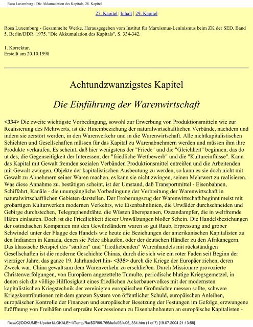 Rosa Luxemburg Die Akkumulation des Kapitals Ein ... - Attac Berlin