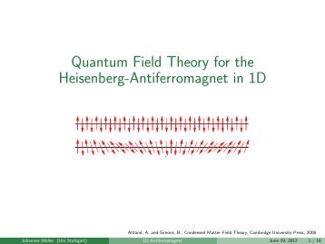 Quantum Field Theory for the Heisenberg-Antiferromagnet in 1D