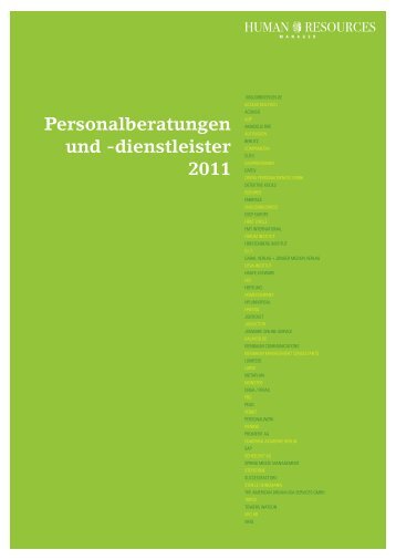 Personalberatungen und - Personalmanagementkongress 2012