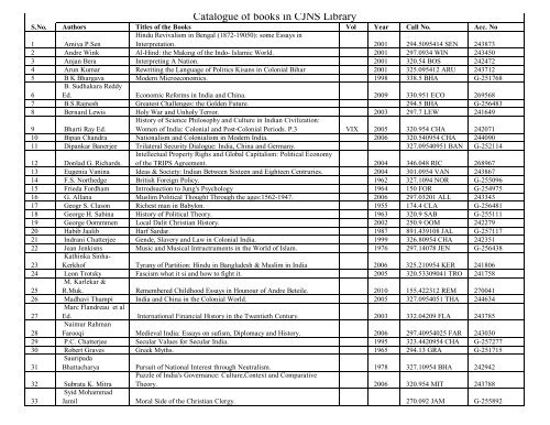 to view: List of Books