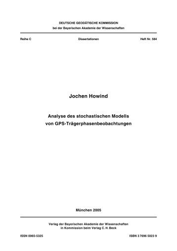 Jochen Howind - Deutsche Geodätische Kommission