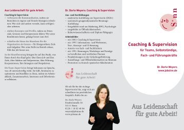 Coaching und Supervision - JobSinn