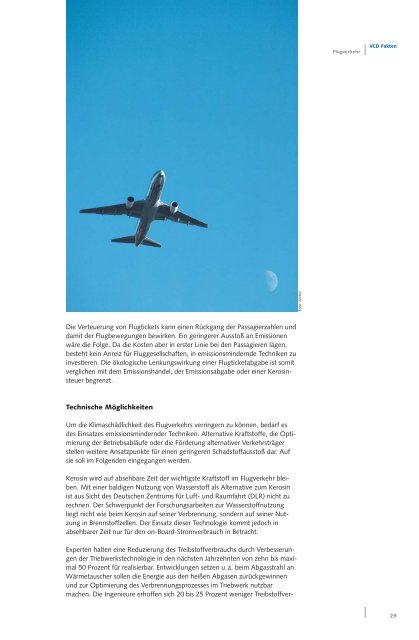 Reduzierung der Umweltfolgen des Flugverkehrs - VCD
