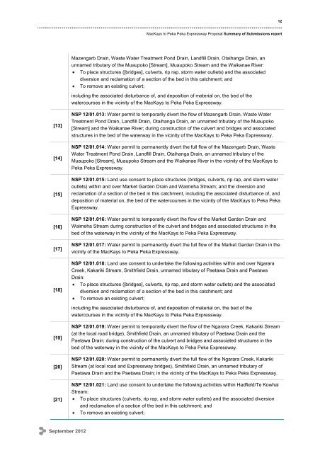 Summary of Submissions Report - Environmental Protection Authority