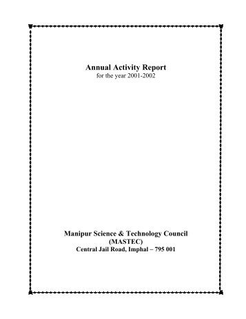 Annual Activity Report - Technical Business Information Site