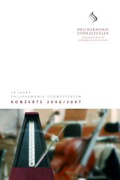 sinfoniekonzert - Philharmonie Südwestfalen