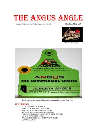 THE ANGUS ANGLE - Alberta Angus Association