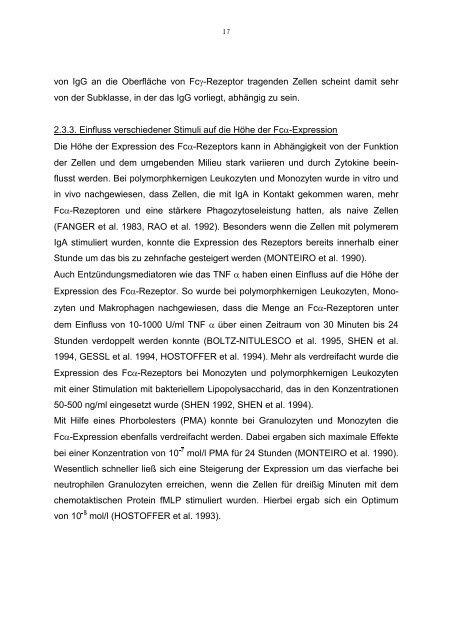 In vitro Analyse der Interaktion von IgA und - Stiftung Tierärztliche ...