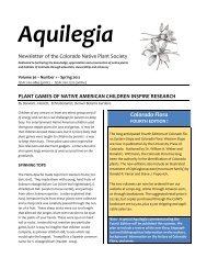 Aquilegia - Colorado Native Plant Society