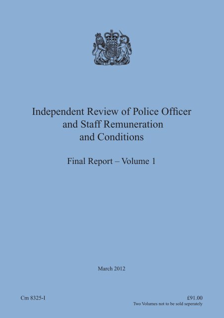 Independent Review of Police Officer and Staff Remuneration and ...