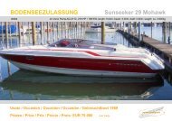 BODENSEEZULASSUNG Sunseeker 29 Mohawk