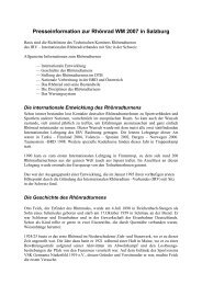 Presseinformation zur Rhönrad WM 2007 in Salzburg - IV Salzburg