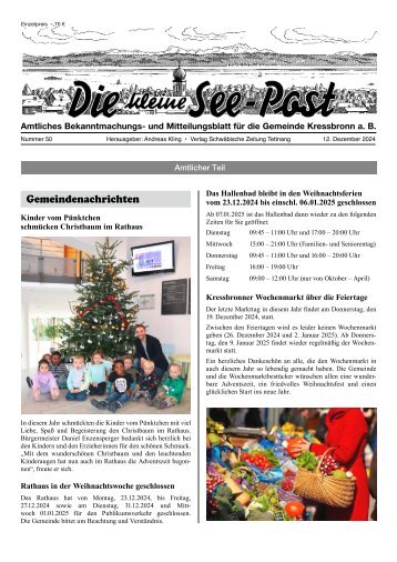23.01.2025 Die kleine See-Post