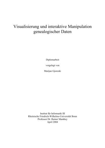 4 Graphische Visualisierung genealogischer Daten - Universität Bonn