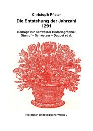 Christoph Pfister Die Entstehung der Jahrzahl 1291 - Dillum