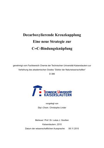 Decarboxylierende Kreuzkupplung Eine neue Strategie zur C−C ...