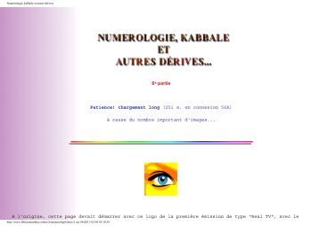 Numérologie, kabbale et autres dérives